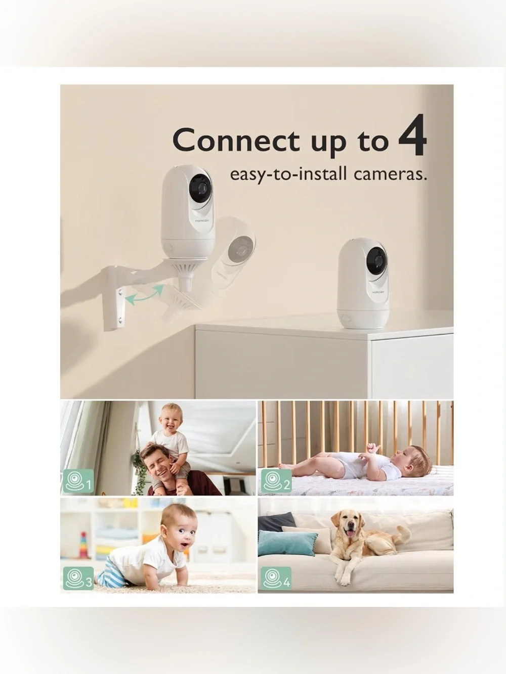 Momcozy Baby Monitor BM01 Add-on Camera Unit, 1080P HD Resolution